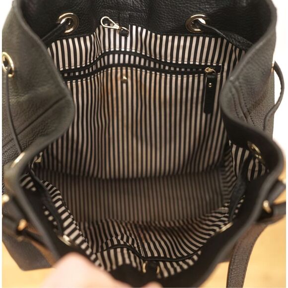 Kate Spade Black Pebbled Leather Bucket Bag - Picture 8 of 8